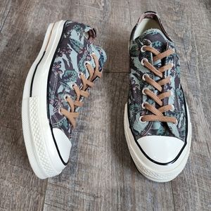 Converse Chuck Taylor, Floral Jungle Print, Low-Top Sneakers, Mens 8/Womens 10